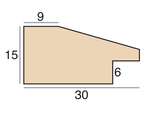 30mm 'Bare Wood' Ayous Frame Moulding